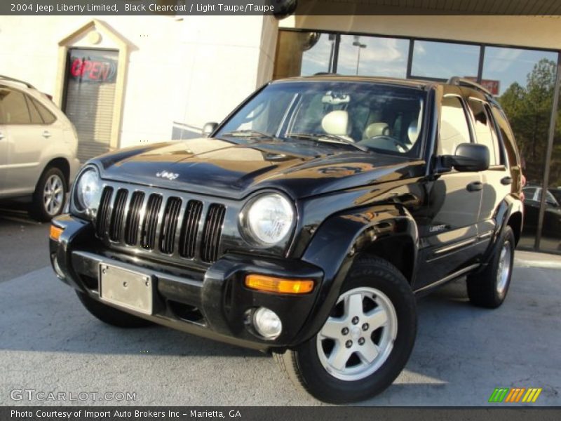 Black Clearcoat / Light Taupe/Taupe 2004 Jeep Liberty Limited