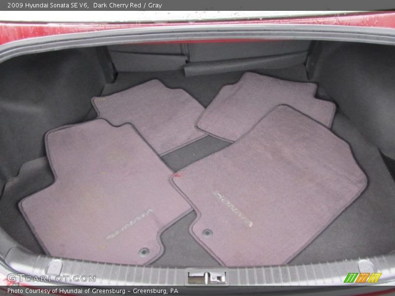 Dark Cherry Red / Gray 2009 Hyundai Sonata SE V6