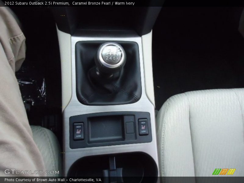  2012 Outback 2.5i Premium 6 Speed Manual Shifter