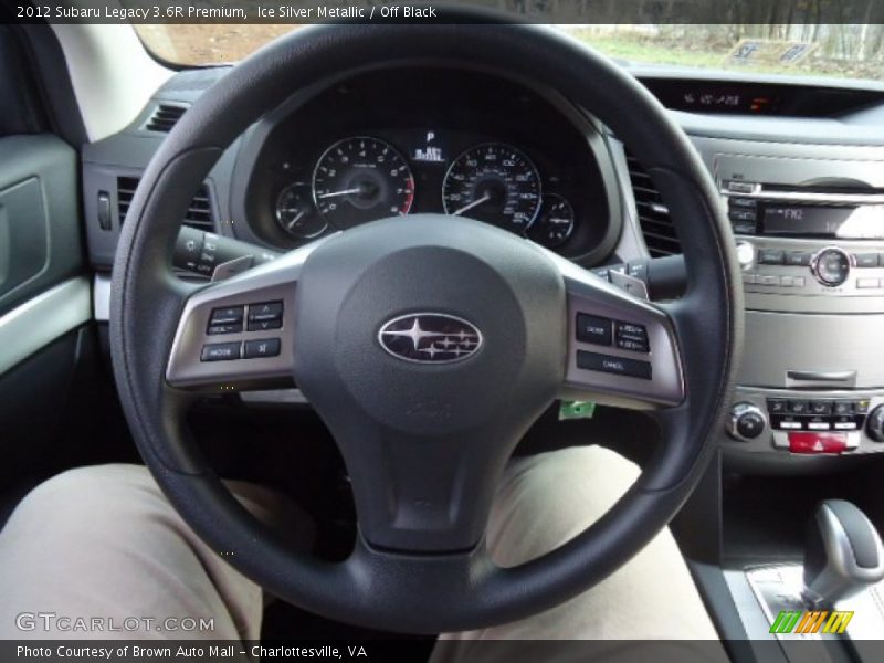 Ice Silver Metallic / Off Black 2012 Subaru Legacy 3.6R Premium