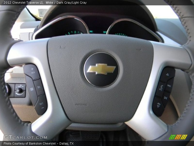 White / Dark Gray/Light Gray 2012 Chevrolet Traverse LS