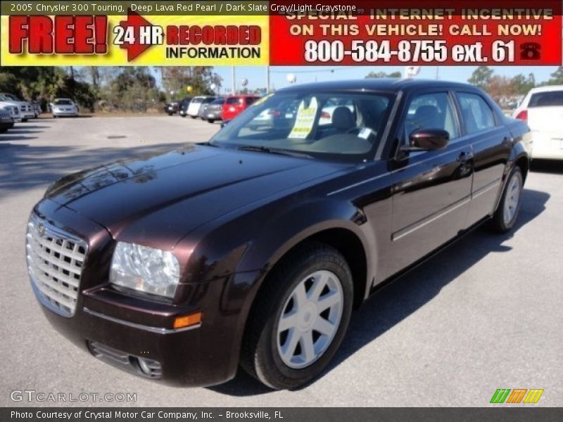 Deep Lava Red Pearl / Dark Slate Gray/Light Graystone 2005 Chrysler 300 Touring
