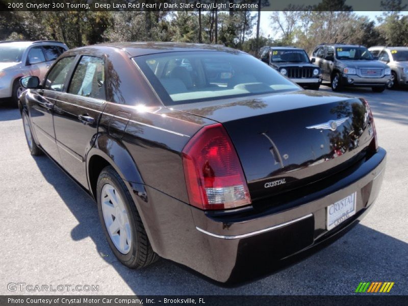Deep Lava Red Pearl / Dark Slate Gray/Light Graystone 2005 Chrysler 300 Touring