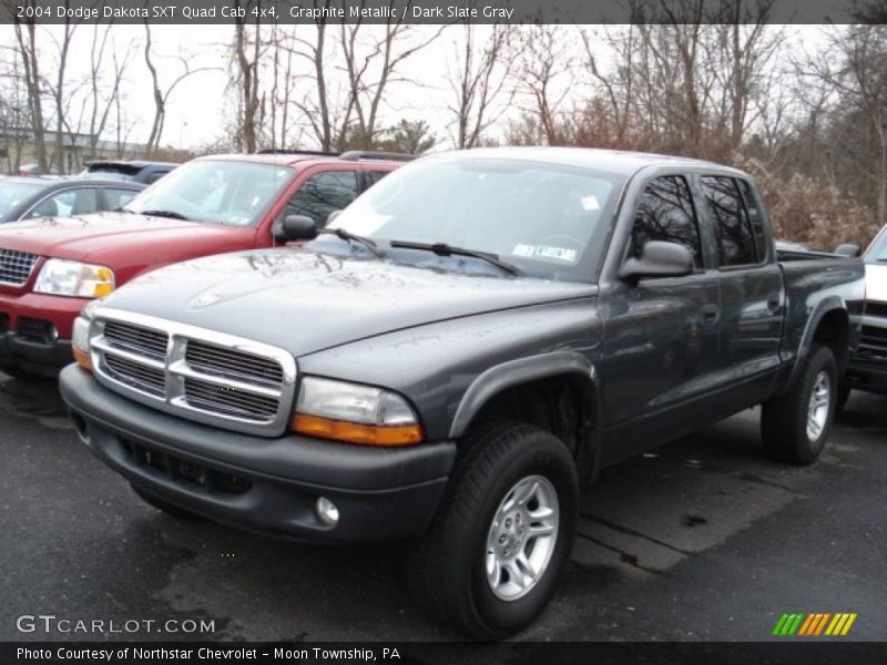 Graphite Metallic / Dark Slate Gray 2004 Dodge Dakota SXT Quad Cab 4x4
