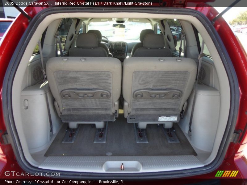Inferno Red Crystal Pearl / Dark Khaki/Light Graystone 2005 Dodge Caravan SXT