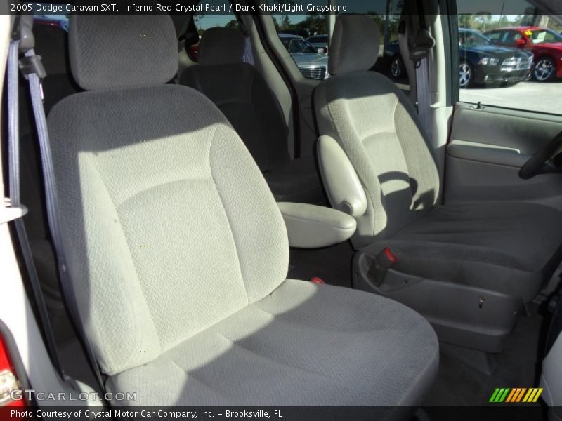 Inferno Red Crystal Pearl / Dark Khaki/Light Graystone 2005 Dodge Caravan SXT