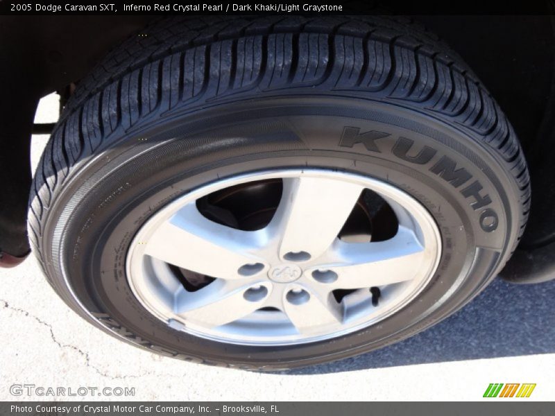 Inferno Red Crystal Pearl / Dark Khaki/Light Graystone 2005 Dodge Caravan SXT