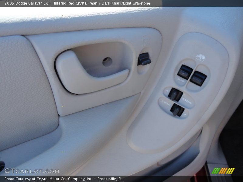 Inferno Red Crystal Pearl / Dark Khaki/Light Graystone 2005 Dodge Caravan SXT