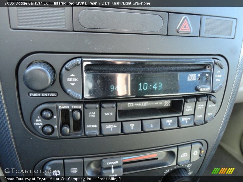 Inferno Red Crystal Pearl / Dark Khaki/Light Graystone 2005 Dodge Caravan SXT