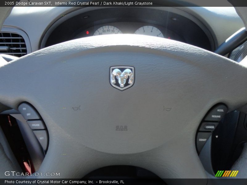 Inferno Red Crystal Pearl / Dark Khaki/Light Graystone 2005 Dodge Caravan SXT