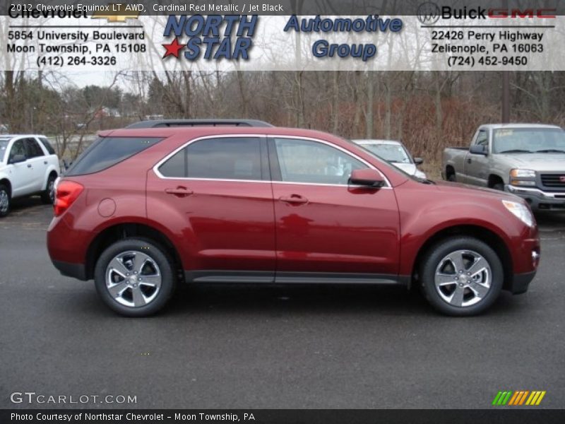 Cardinal Red Metallic / Jet Black 2012 Chevrolet Equinox LT AWD