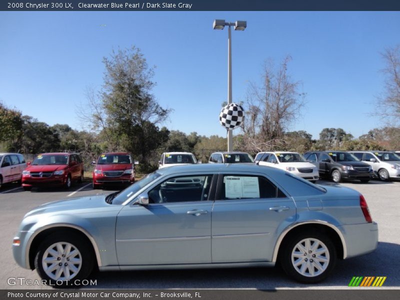 Clearwater Blue Pearl / Dark Slate Gray 2008 Chrysler 300 LX