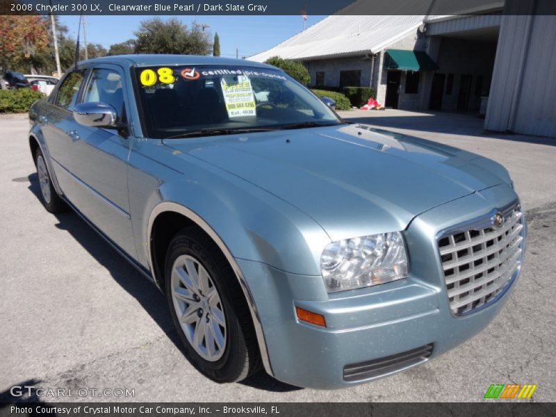 Clearwater Blue Pearl / Dark Slate Gray 2008 Chrysler 300 LX