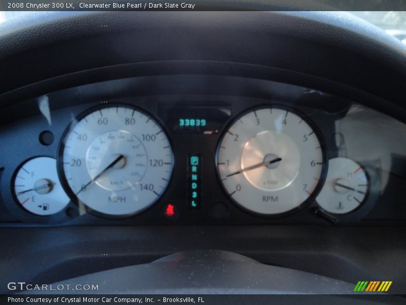 Clearwater Blue Pearl / Dark Slate Gray 2008 Chrysler 300 LX