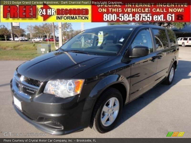 Dark Charcoal Pearl / Black/Light Graystone 2011 Dodge Grand Caravan Mainstreet