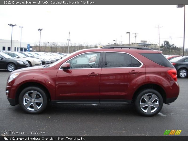 Cardinal Red Metallic / Jet Black 2012 Chevrolet Equinox LT AWD