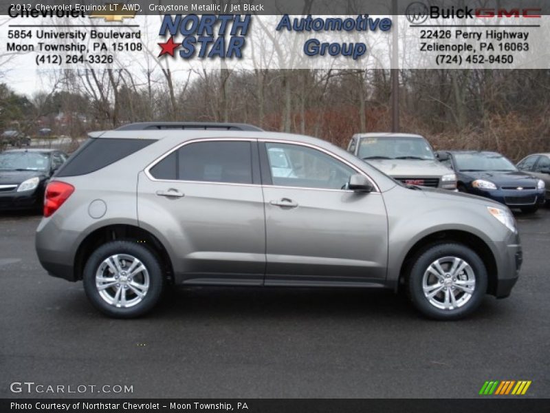 Graystone Metallic / Jet Black 2012 Chevrolet Equinox LT AWD