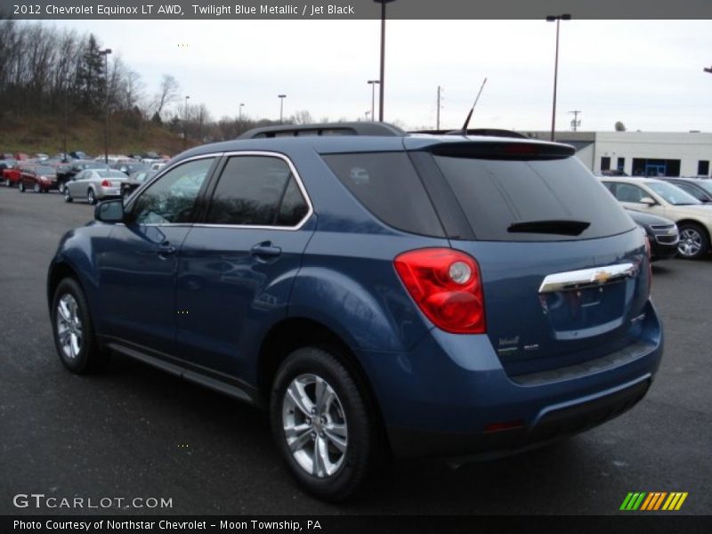 Twilight Blue Metallic / Jet Black 2012 Chevrolet Equinox LT AWD
