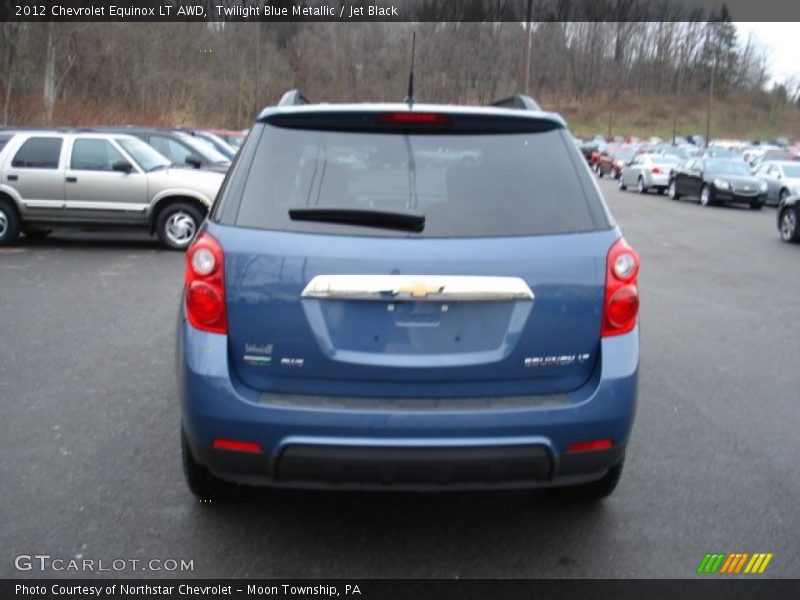 Twilight Blue Metallic / Jet Black 2012 Chevrolet Equinox LT AWD