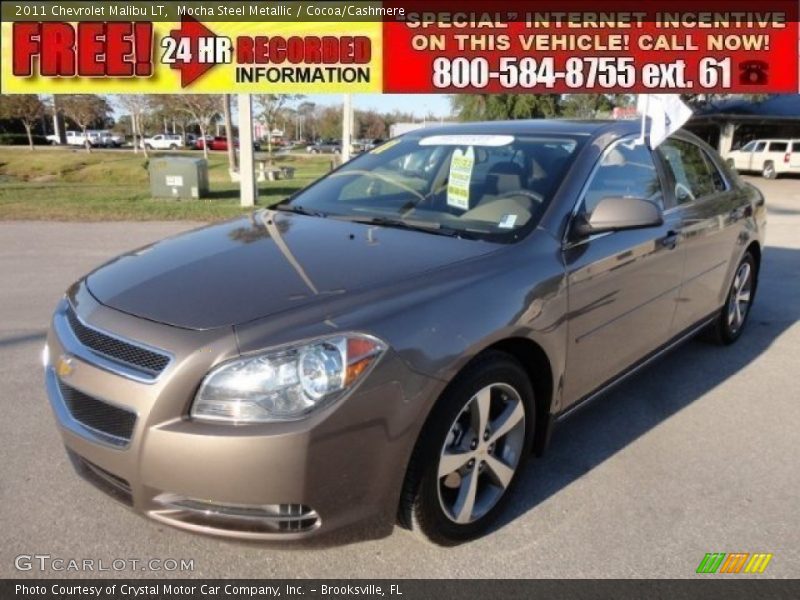 Mocha Steel Metallic / Cocoa/Cashmere 2011 Chevrolet Malibu LT