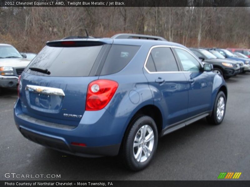 Twilight Blue Metallic / Jet Black 2012 Chevrolet Equinox LT AWD