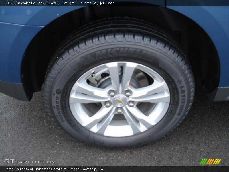 Twilight Blue Metallic / Jet Black 2012 Chevrolet Equinox LT AWD