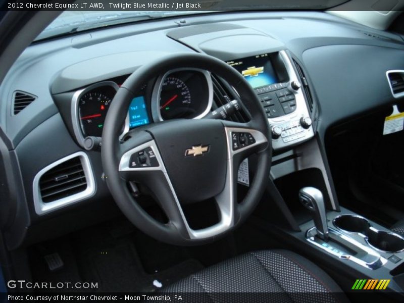 Twilight Blue Metallic / Jet Black 2012 Chevrolet Equinox LT AWD