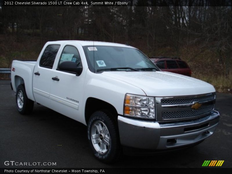 Summit White / Ebony 2012 Chevrolet Silverado 1500 LT Crew Cab 4x4