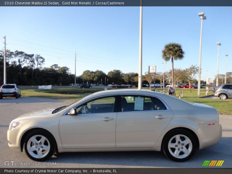 Gold Mist Metallic / Cocoa/Cashmere 2010 Chevrolet Malibu LS Sedan