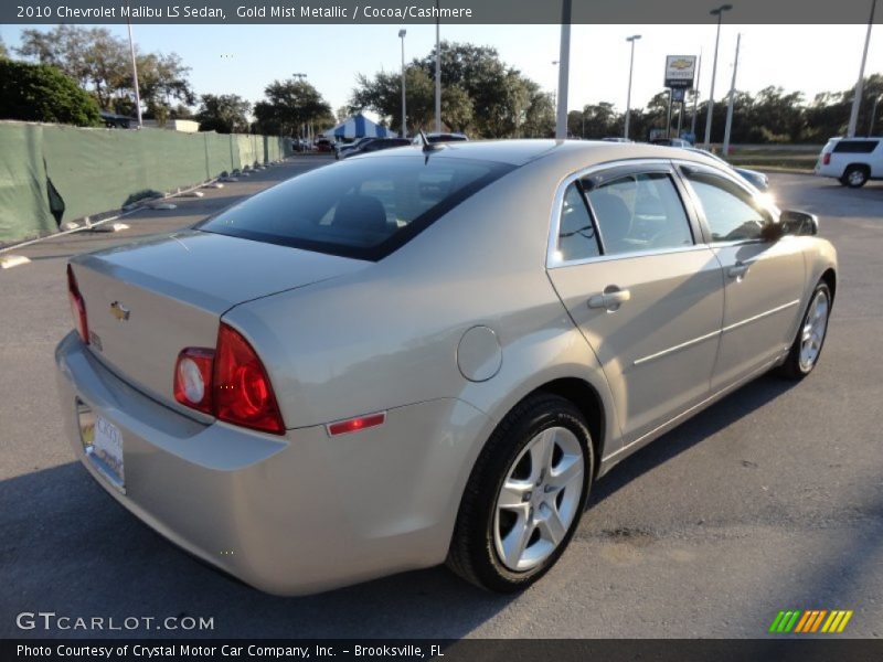 Gold Mist Metallic / Cocoa/Cashmere 2010 Chevrolet Malibu LS Sedan