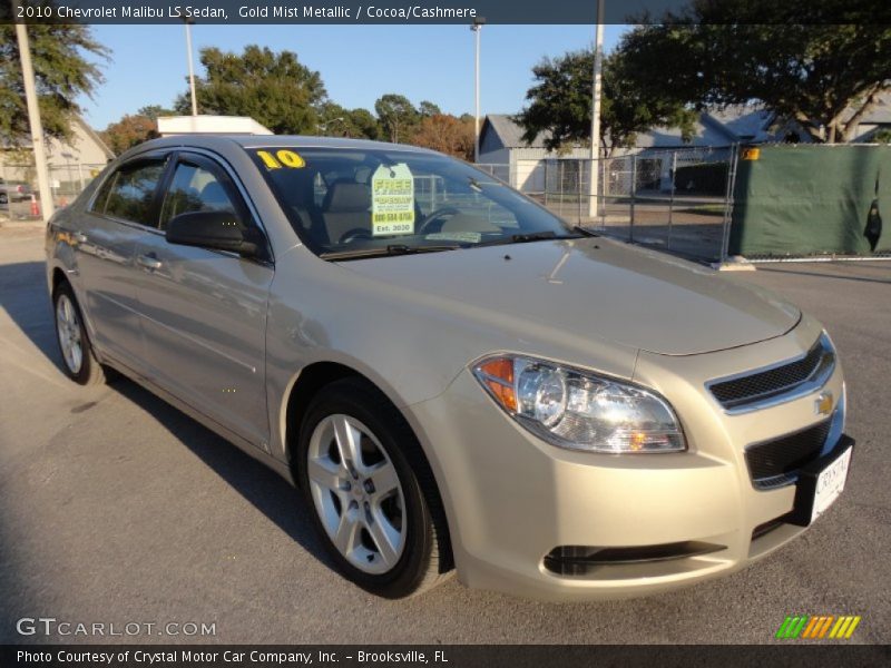 Gold Mist Metallic / Cocoa/Cashmere 2010 Chevrolet Malibu LS Sedan