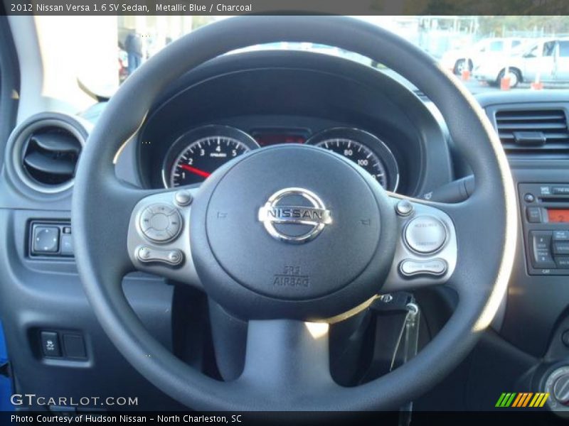 Metallic Blue / Charcoal 2012 Nissan Versa 1.6 SV Sedan
