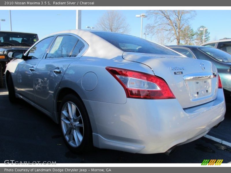 Radiant Silver / Charcoal 2010 Nissan Maxima 3.5 S
