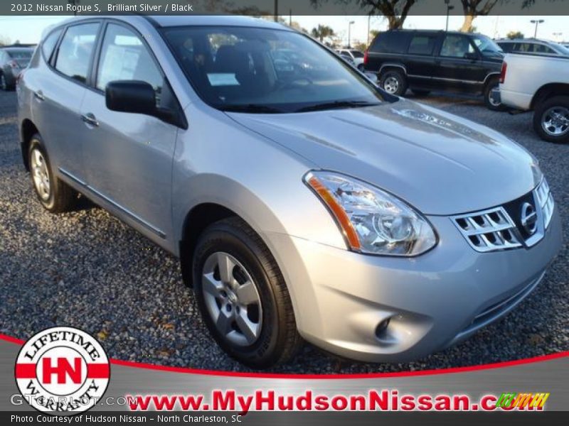 Brilliant Silver / Black 2012 Nissan Rogue S
