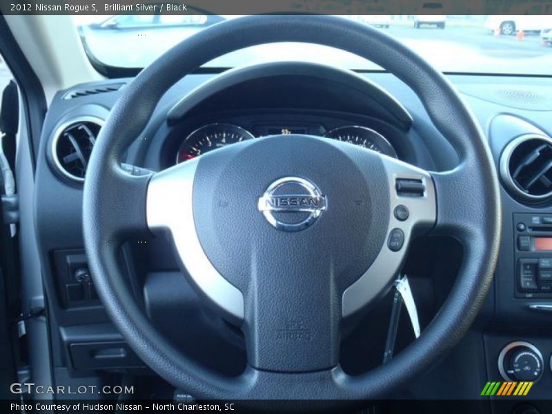 Brilliant Silver / Black 2012 Nissan Rogue S