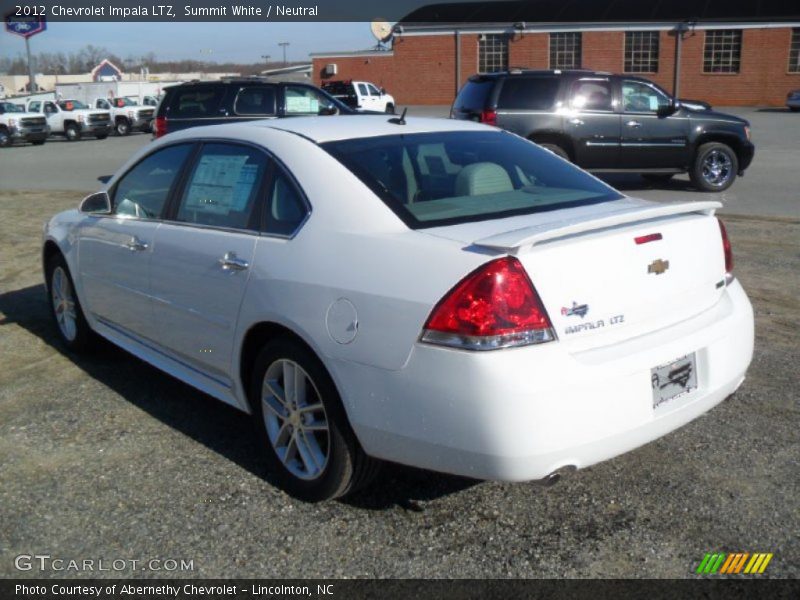 Summit White / Neutral 2012 Chevrolet Impala LTZ