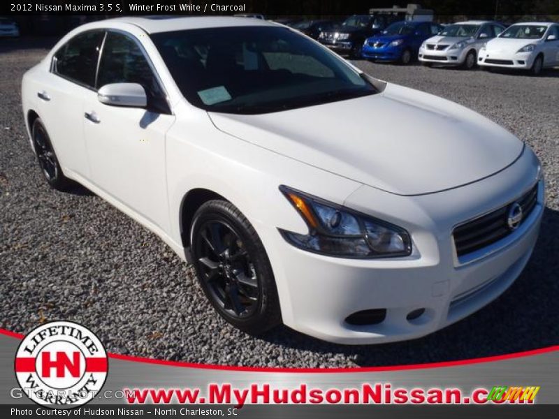Winter Frost White / Charcoal 2012 Nissan Maxima 3.5 S