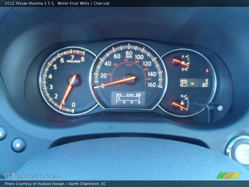 Winter Frost White / Charcoal 2012 Nissan Maxima 3.5 S