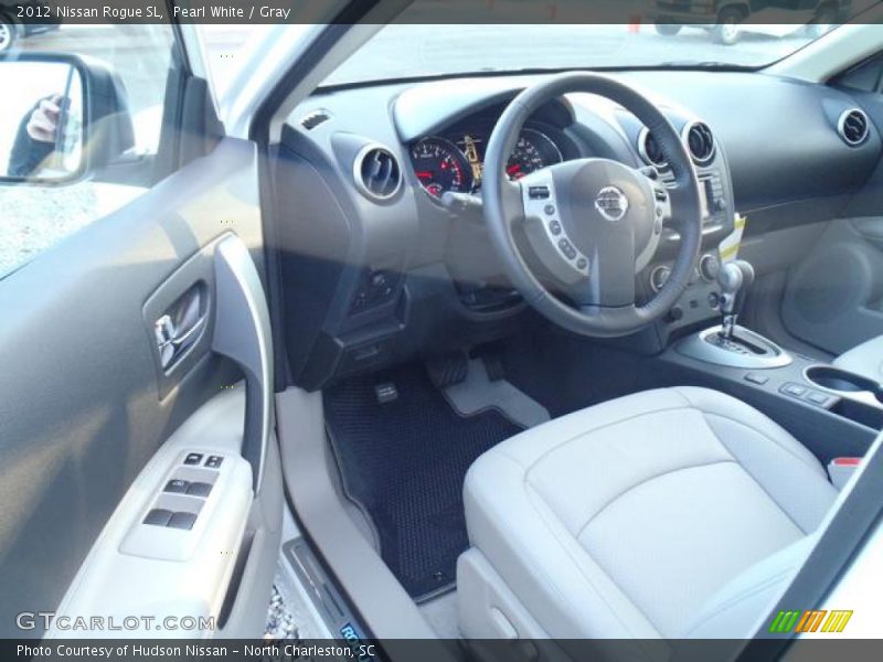 Pearl White / Gray 2012 Nissan Rogue SL