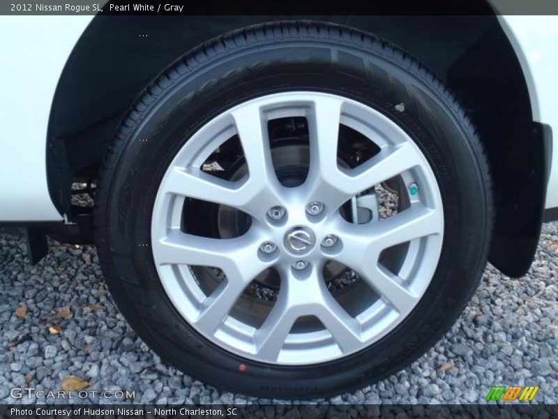Pearl White / Gray 2012 Nissan Rogue SL
