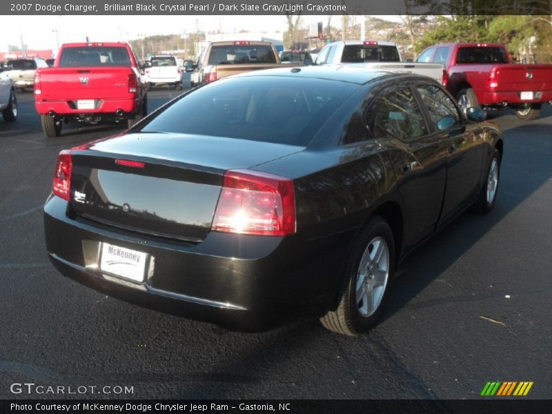 Brilliant Black Crystal Pearl / Dark Slate Gray/Light Graystone 2007 Dodge Charger