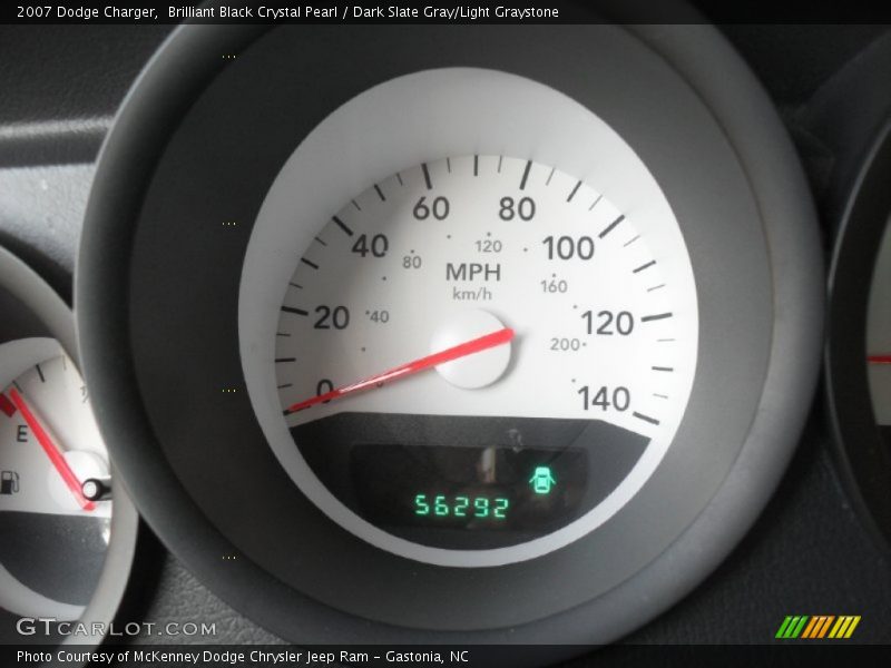 Brilliant Black Crystal Pearl / Dark Slate Gray/Light Graystone 2007 Dodge Charger