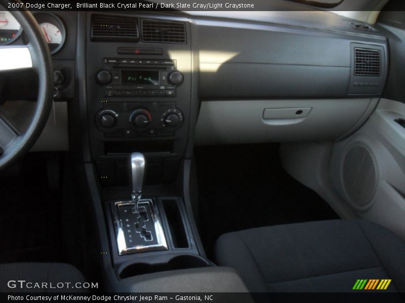 Brilliant Black Crystal Pearl / Dark Slate Gray/Light Graystone 2007 Dodge Charger