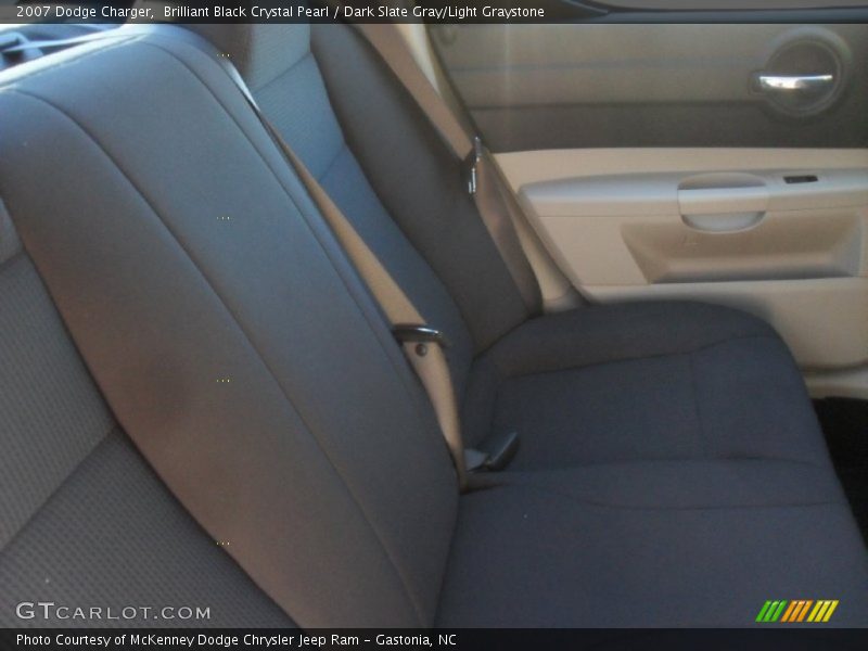 Brilliant Black Crystal Pearl / Dark Slate Gray/Light Graystone 2007 Dodge Charger