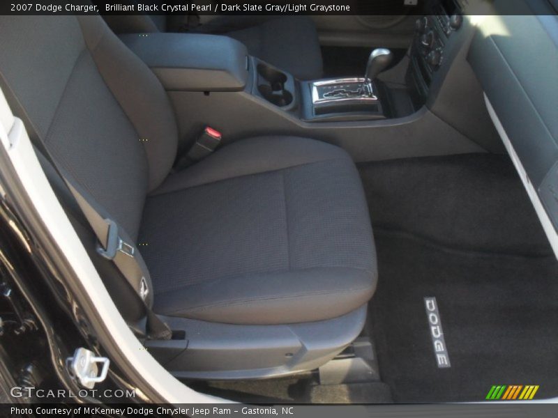 Brilliant Black Crystal Pearl / Dark Slate Gray/Light Graystone 2007 Dodge Charger