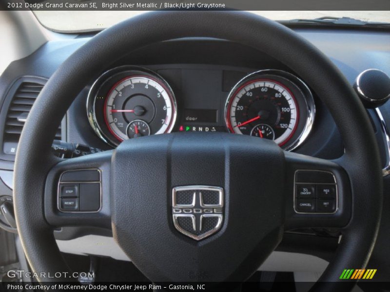 Bright Silver Metallic / Black/Light Graystone 2012 Dodge Grand Caravan SE