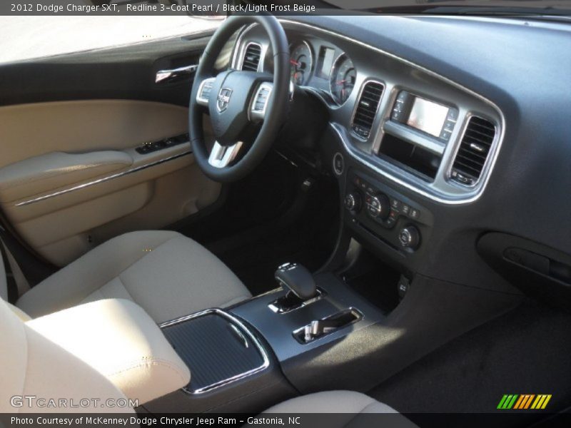 Redline 3-Coat Pearl / Black/Light Frost Beige 2012 Dodge Charger SXT