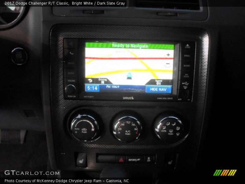 Bright White / Dark Slate Gray 2012 Dodge Challenger R/T Classic