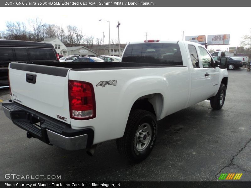Summit White / Dark Titanium 2007 GMC Sierra 2500HD SLE Extended Cab 4x4