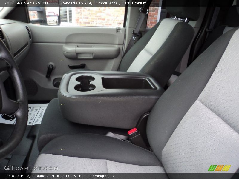 Summit White / Dark Titanium 2007 GMC Sierra 2500HD SLE Extended Cab 4x4